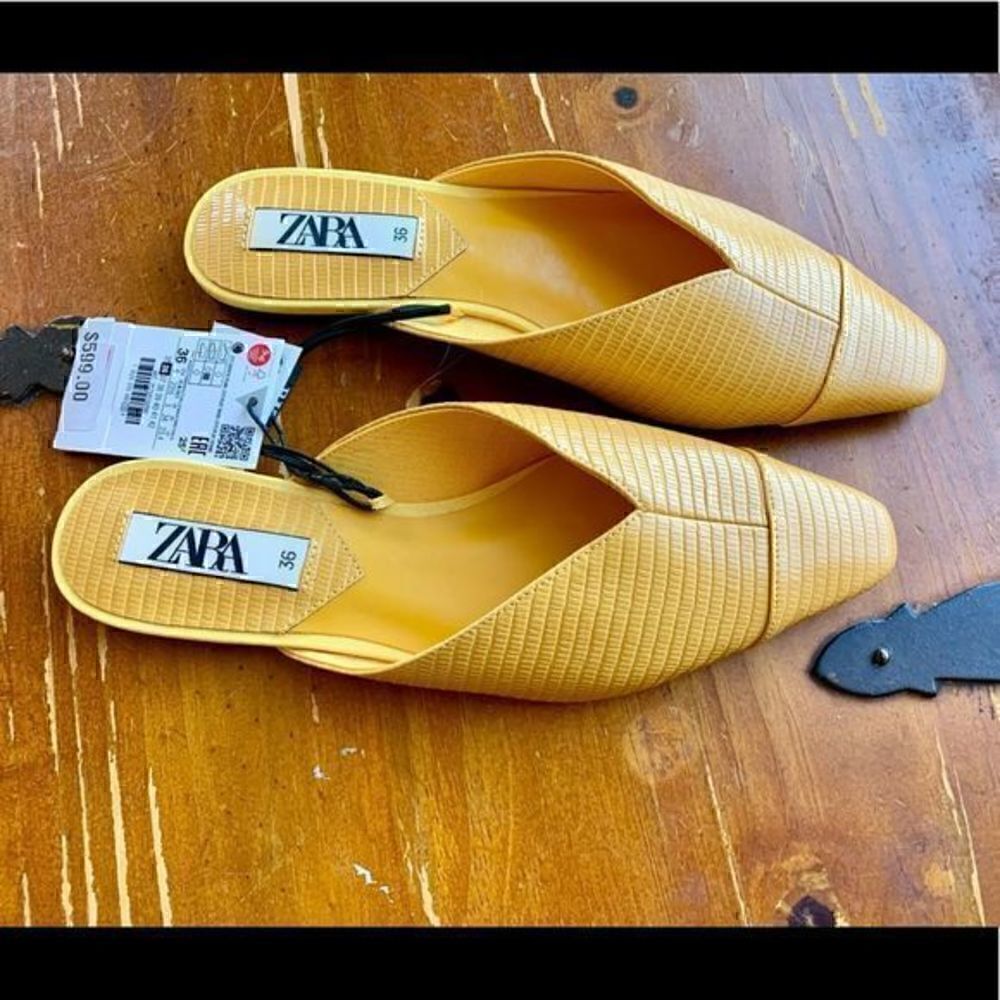 ZARA ANIMAL PRINT FLAT MULES - Picture 6 of 15